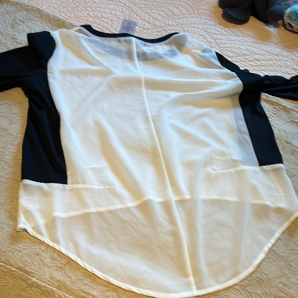 OVI B Voguish Sheer colorblock pullover Sz Med NWT - Picture 5 of 5
